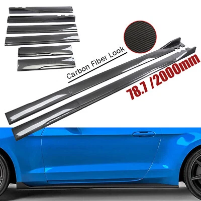 Carbon Fiber Side Skirt Rocker Panel Splitter Lip For 3 series F30 M3 Foto 1 de 4