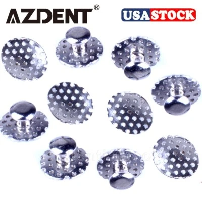 10pcs/pack Denal Orthodontic Round Perforated Hollow Lingual Buttons with Holes - Image 1 of 4
