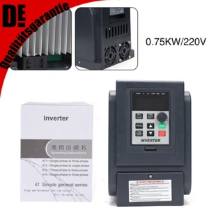 AT2 Frequenzumrichter VFD für Einphasig Motor 220V PWM Kontrolle 750W Universal - Bild 1 von 11