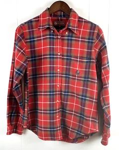 Camicia Roper rossa a quadri in flanella taglia small ferro di cavallo 100% cotone western ranch - Foto 1 di 7