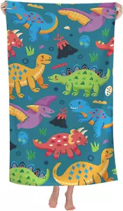 Dinosaur Beach Towels for Boys Kids Beach Towels Bulk Toddler Beach Towels for T - Picture 1 of 8