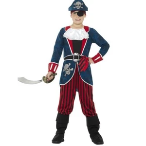 Pirate Captain - Red/Blue - Deluxe Costume - Child - 2 Sizes - Picture 1 of 1