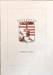 1841 ARALDICA STEMMA FAMIGLIA CITTADELLA PADOVA - Imagen 1 de 1