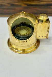 Old Marine Saura Keiki Seisakusho Co. Ltd Brass Metal Small Boat Compass - Japan - Picture 1 of 11