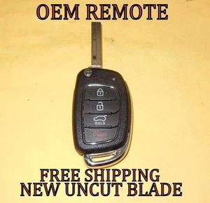 OEM 15-19 HYUNDAI SANTA FE FLIP KEY KEYLESS REMOTE FOB TQ8-RKE-4F31 95430-2W110 - Foto 1 di 2
