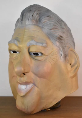 PRESIDENT BILL CLINTON Disguise Mask 2006 Liberal Democrat Politics Halloween - Image 1 of 4
