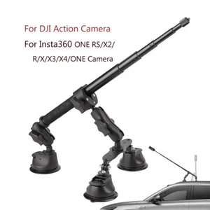 Car Mount Kit For DJI /Insta360 ONE RS/X2/R/X/X3/X4/ONE Camera Car Selfie Stick - Photo 1 sur 9