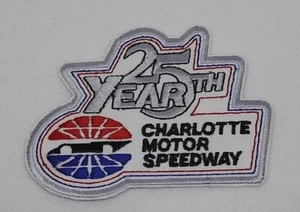 Vintage 25th Year Charlotte Motor Speedway Embroidered Sew/Iron-On Patch - Picture 1 of 6