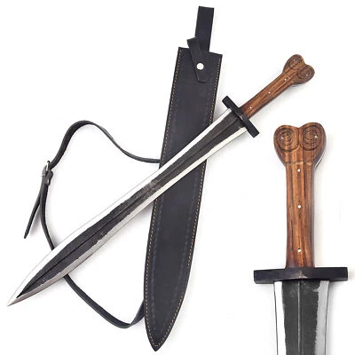 Auténtica espada griega Xiphos espiga completa con funda de cuero, para coleccionistas Foto 1 de 4