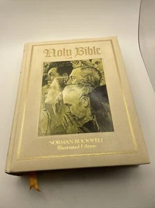 HOLY BIBLE, Large Norman Rockwell Commemorative Red Letter Edition KJV 1991 - Imagen 1 de 12