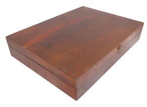 Vintage Anlaufgeschützt Holz Silberbesteck Besteck Holz Aufbewahrungstruhe Box 69 - Bild 1 von 9