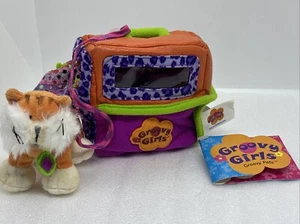 Vintage 2001 Groovy Girls CALYX CAT & CARRIER Manhattan Toy *READ* - Picture 1 of 12