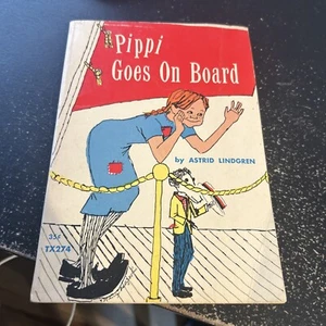 Pippi Goes On Board Astrid Lindgren 1966 4th Printing Paperback. - Picture 1 of 11