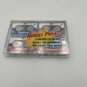 Panasonic 60/90 minute 4-Pack Microcassette Tapes 3x MC60 1x MC90 New Sealed - Picture 1 of 3