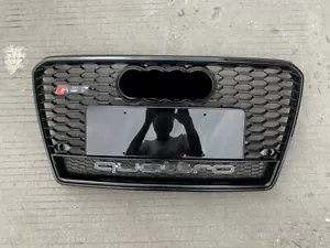 RS7 Stil Kühlergrill Schwarz Wabengrill Front Grill Für Audi A7 2011-15 QUATTRO - Bild 1 von 3