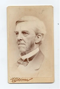 CDV – OLIVER WENDELL HOLMES – PHYSICIAN POET – STEREOSCOPE -WARRENS BOSTON PHOTO - Picture 1 of 2