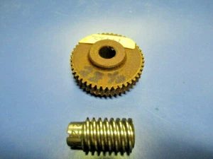 TUFNOL GEAR WHEEL & HARDENED STEEL WORM 22.1/2  - 1 RAILWAY STEAM MODEL MAKING  - Picture 1 of 2
