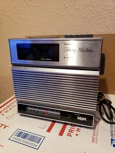Vintage Clock Radio Sears TALKING Machine Working old 80s RARE MODEL 23920150 - Picture 1 of 8