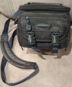 Samsonite 8" Pequeña Bolsa Individual para Cámara o Videocámara Linda Pequeña Compacta Negra y Azul - Imagen 1 de 12