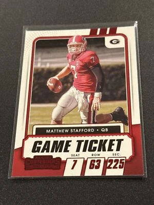 2021 Panini Contenders Draft Picks #9 Matthew Stafford Red NM - Image 1 of 2