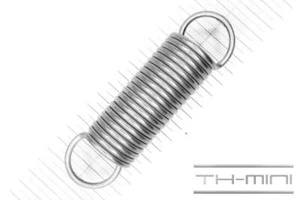 Zug-Feder 4mm Haken Öse 36x132mm 45,2kg Spiral Edel-stahl rostfrei Metall - Bild 1 von 1