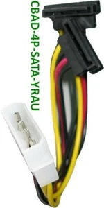 Molex 4 Pin to 2 SATA 15 Pin Power IDE Cable Dual Y-Splitter Adapter HDD Drive - Picture 1 of 9