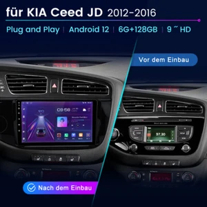 Radio de coche para Kia Ceed JD 2012-2016 CarPlay Android 14 GPS Navi CarPlay 6G+128 GB - Imagen 1 de 13