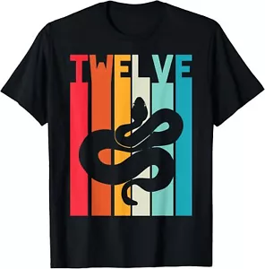 12th Birthday Vintage Snake Lover Pet Reptile 12 Years Old T-Shirt Hoodie - Picture 1 of 10