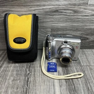 Canon Digital Camera PowerShot A560 7.1MP Silver Tested + 1gb SD Card, Case - Picture 1 of 15