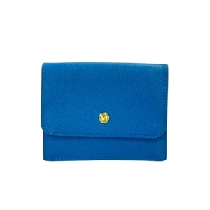 HERMES Coin Case Card Case Leather Blue A stamp unisex Accessories - Picture 1 of 8