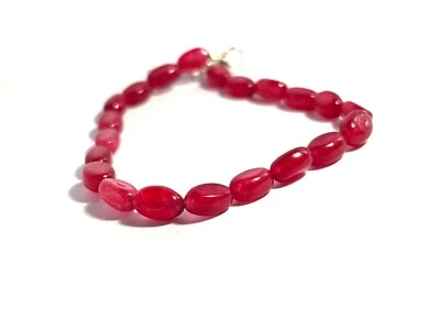 Ruby Bracelet Ruby Beads, Dainty Bracelet Jade Bracelet Gemstone Bracelet - Image 1 of 4