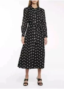 Tory Burch Embroidered Artist's Floral Print Midi Shirt Dress Size 2 BNWT - Picture 1 of 10