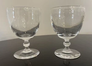Steuben Crystal Red Wine Glasses Set of (2) Size 5.3” Tall 3.5” Opening Top - Picture 1 of 4