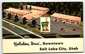 Holiday Inn Postcard Downtown Salt Lake City Utah UT PM 1969 - Picture 1 of 2