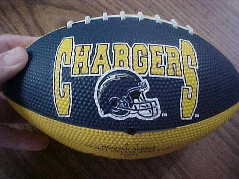 1996 NFL San Diego Chargers Hutch Rubber Football Tip to Tip 10.5 inch (New) Cover