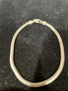 Vintage Italy  925 Sterling Silver Snake Like Bracelet 7.5” Hallmarked KA1772 - Picture 1 of 4