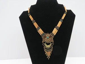Peruvian Moon Bamboo Necklace - Picture 1 of 5