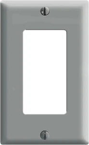 Leviton 80401-GY Tapete 1-Gang Dekor Standardgröße Kunststoff - 20 grau - Bild 1 von 1