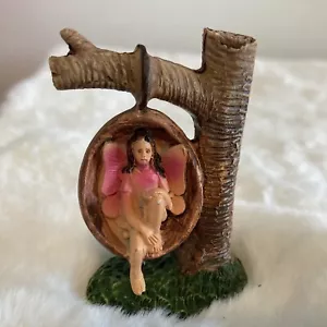 Mini Garden Sitting Fairy Statue 2.5“ Tall Fairy Gnome Figure Swing miniature - Picture 1 of 13