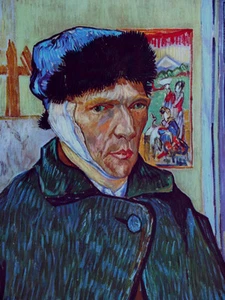 Póster holandés de Vincent Van Gogh•Autorretrato con oreja vendada•1889 22x28 - Imagen 1 de 1