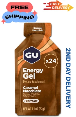 GU Energy Original Sports Nutrition Energy Gel, 24-Count, Caramel Macchiato - Image 1 of 4