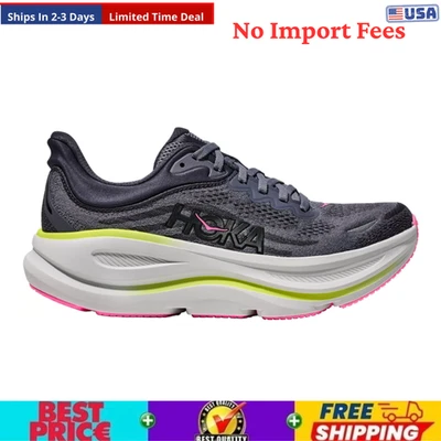 HOKA Women's Bondi 9 Running Shoes, Charcoal Grey/Grey Skies - Image 1 of 4