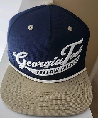 Men's Zephyr NCAA Georgia Tech Yellow Jackets Embroidered Snapback Hat Blue/Gold - Image 1 of 4
