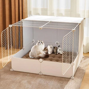 Parque infantil para mascotas, casa con cama para gato para cueva translúcida encriptada interior/exterior para gatos con - Imagen 1 de 12