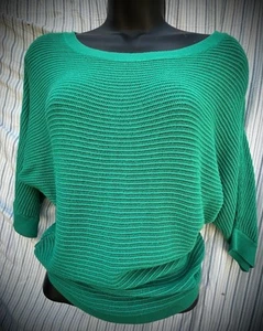 Express 3/4 Dolman Sleeve Emerald Green Knit Sweater Women’s S - Picture 1 of 7