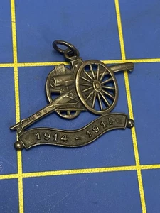 Original WWI Französisches Patriotisches Abzeichen - 1914-1915 Artillerie Geschütz Brosche - Bild 1 von 3