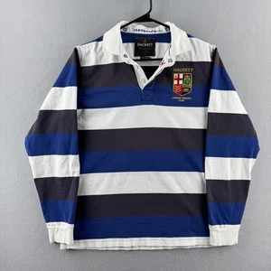 Vintage Hackett Rugby Shirt Herren Large blau gestreift Baumwolle London Ruderclub - Bild 1 von 24