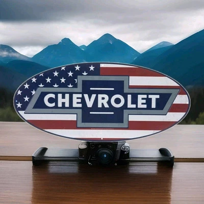 New Chevrolet Embossed Oval Metal Sign 20"x 9" Man Cave Garage Hot Rod Chevy man - Image 1 of 2