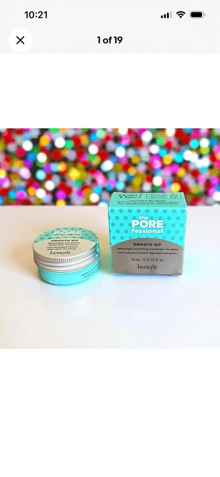 Crema hidratante Benefit Cosmetics The Porefessional Smooth Sip 0,33 US fl oz nueva en caja Foto 1 de 4