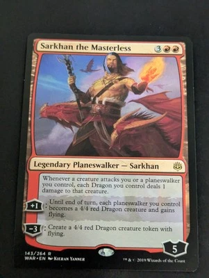 1x Sarkhan the Masterless War of the Spark Magic MTG Rare Nm  - Image 1 of 2
